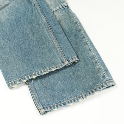 Balenciaga Denim Pants Vintage Wash Blue Gray Cotton — view 7