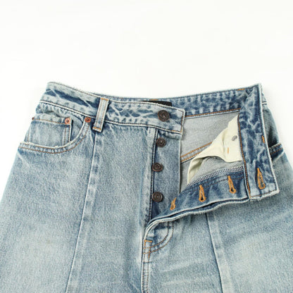 Balenciaga Denim Pants Vintage Wash Blue Gray Cotton — view 6