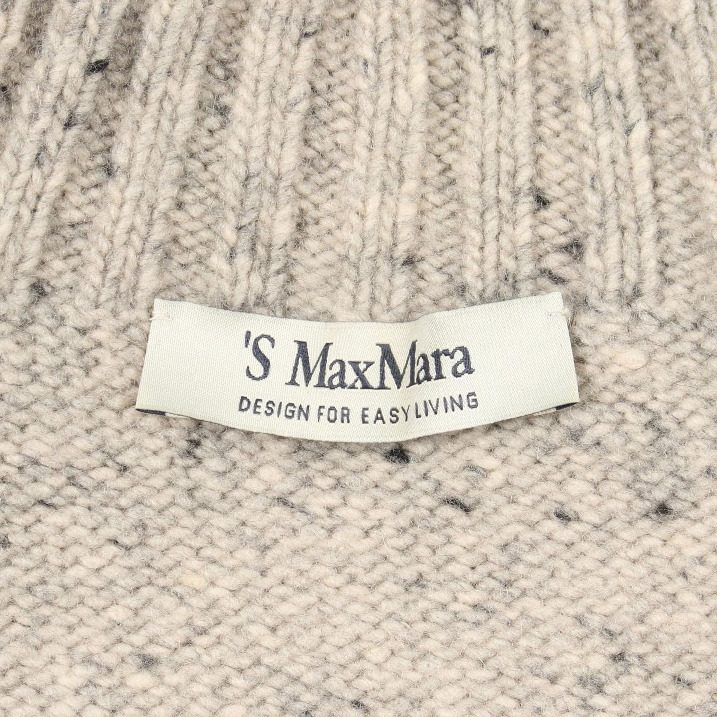 Max Mara S 'S Knit Gioele High Neck Gray Wool Cashmere Sweater — view 3