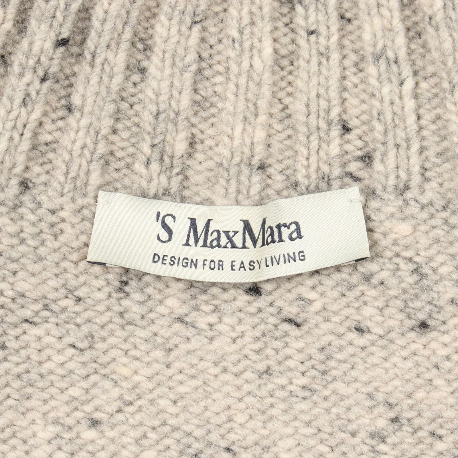 Max Mara S 'S Knit Gioele High Neck Gray Wool Cashmere Sweater — view 3