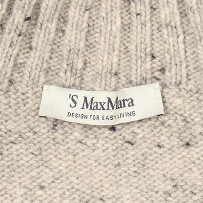 Max Mara S 'S Knit Gioele High Neck Gray Wool Cashmere Sweater — view 3