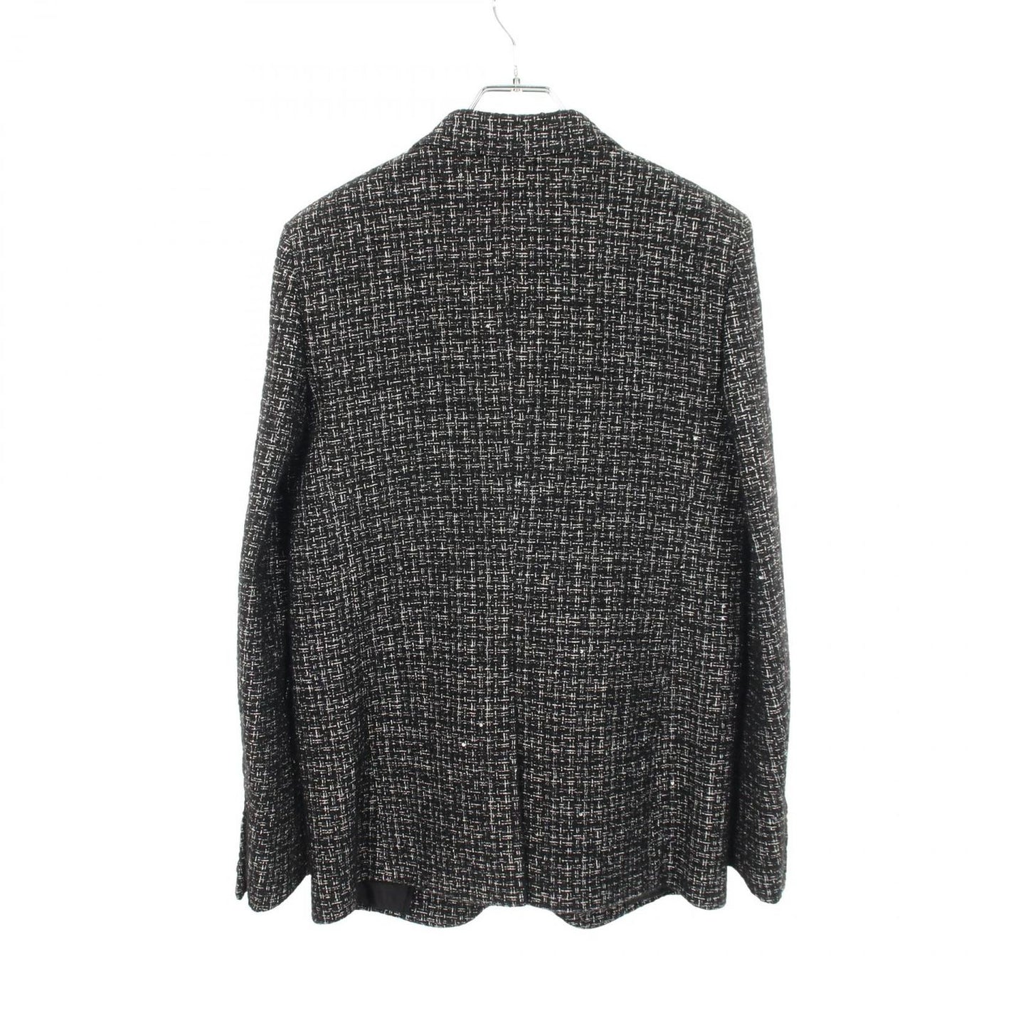 Saint Laurent Paris Tweed Sequin Black Jacket — view 2