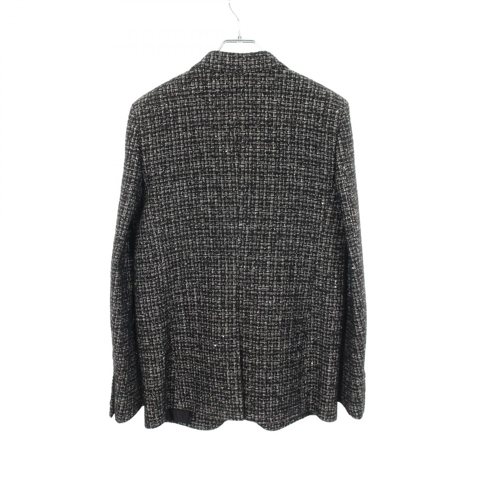 Saint Laurent Paris Tweed Sequin Black Jacket — view 2