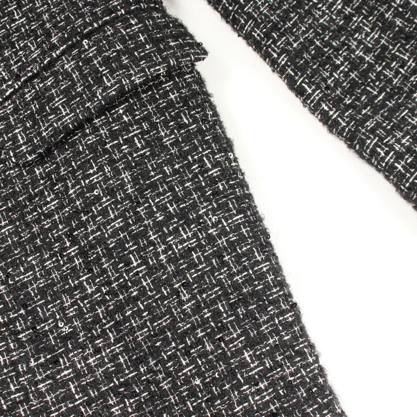 Saint Laurent Paris Tweed Sequin Black Jacket — view 9