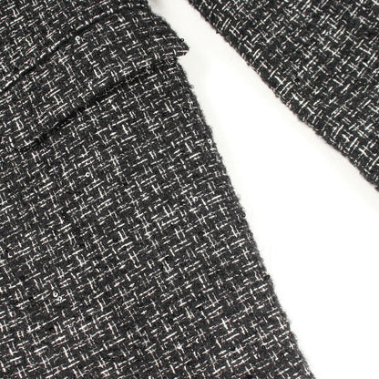 Saint Laurent Paris Tweed Sequin Black Jacket — view 9