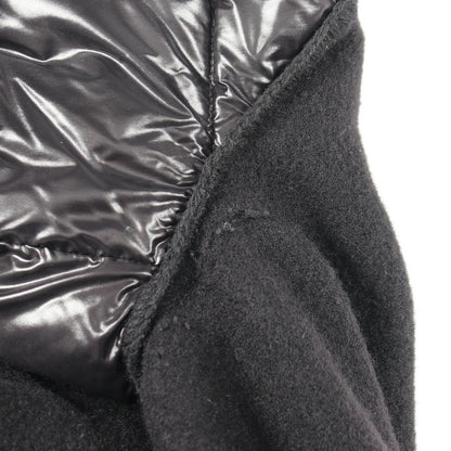 Moncler Down Jacket Mantella Poncho Cape Contrast Black Wool Nylon — view 6