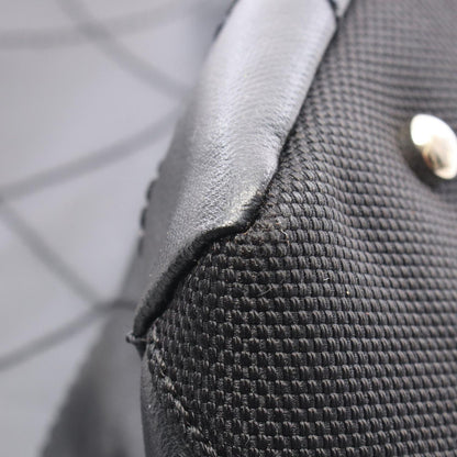 Chanel Tote Paris Biarritz MM Black Canvas Leather MM — view 7