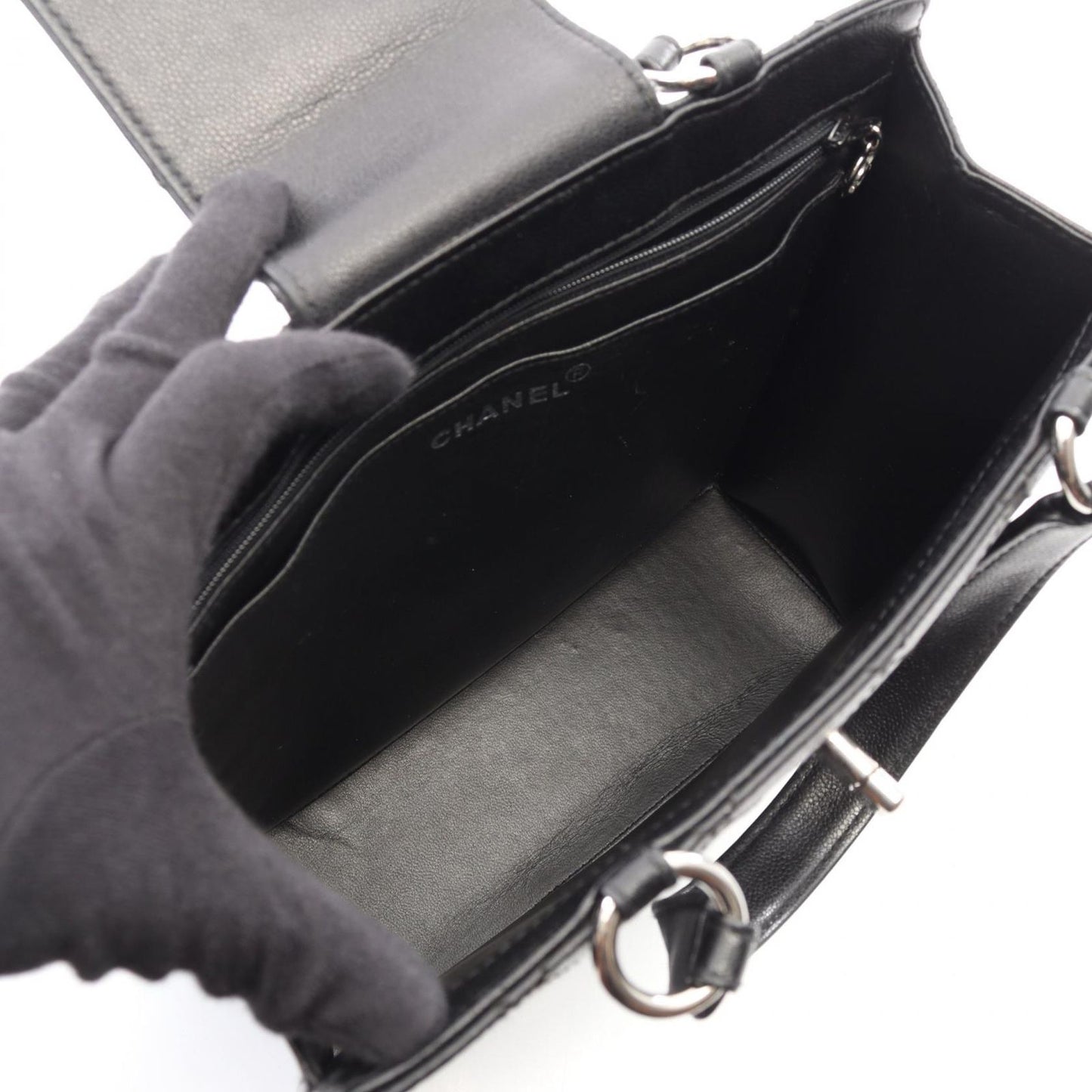 Chanel Handbag Quilted Black Calf — view 3