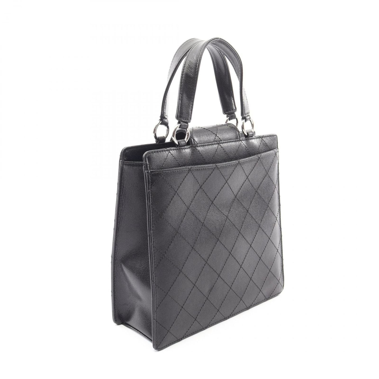 Chanel Handbag Quilted Black Calf — view 2