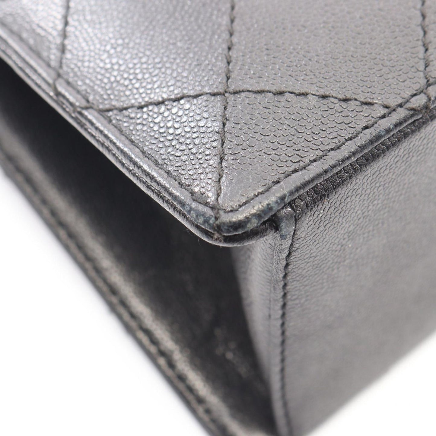 Chanel Handbag Quilted Black Calf — view 7