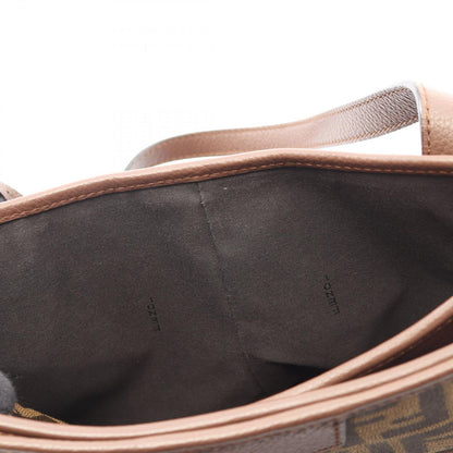 Fendi Tote Zucca Black Brown Canvas Leather — view 9