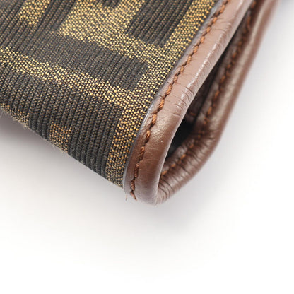Fendi Tote Zucca Black Brown Canvas Leather — view 8