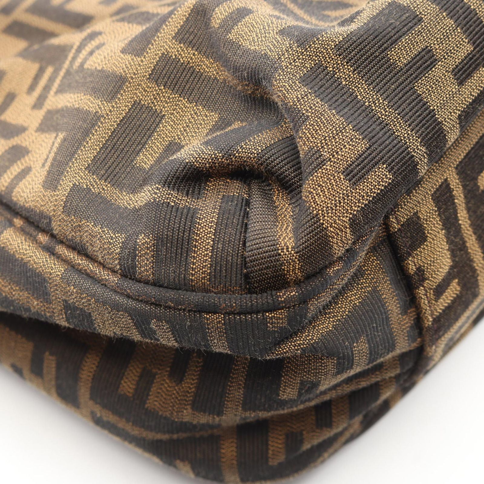 Fendi Tote Zucca Black Brown Canvas Leather — view 6
