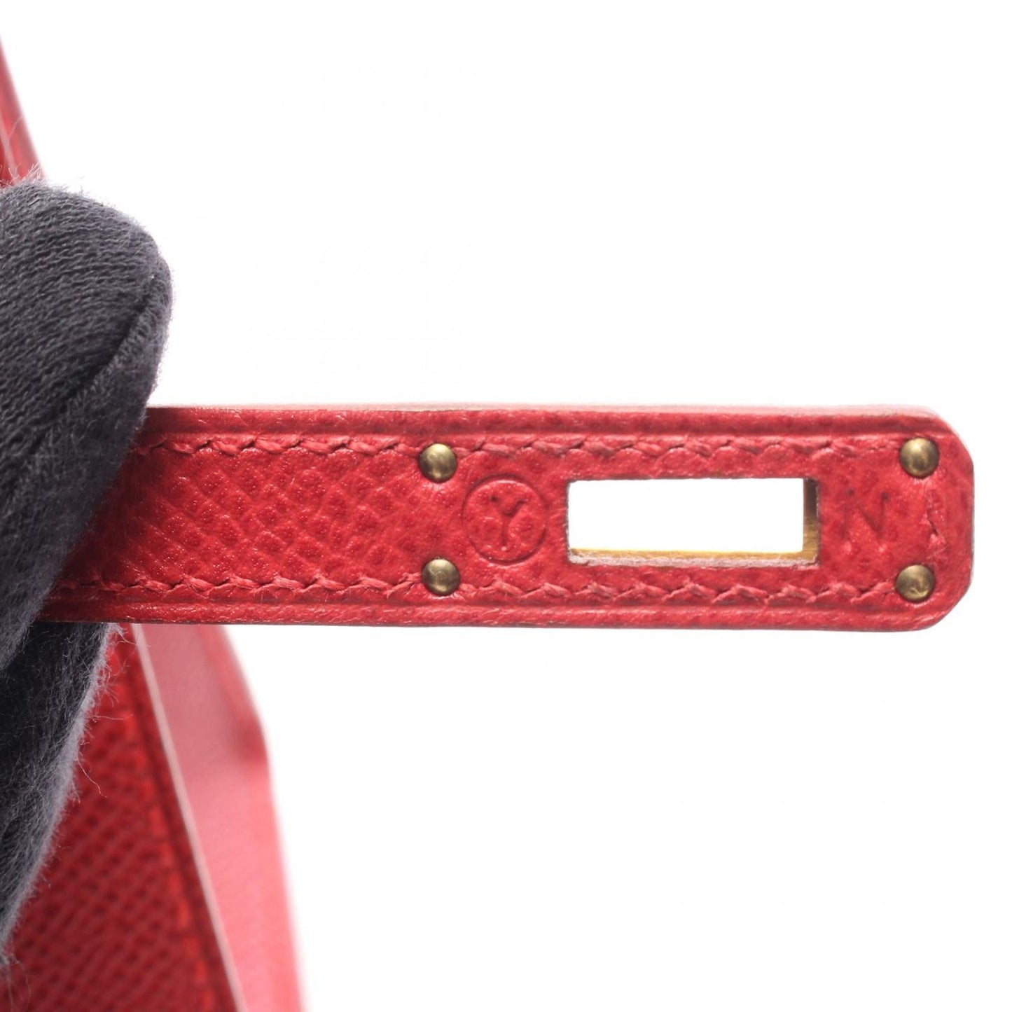Hermes Handbag Mini Sellier 2-Way Rouge Vif Leather Mini Kelly — view 5