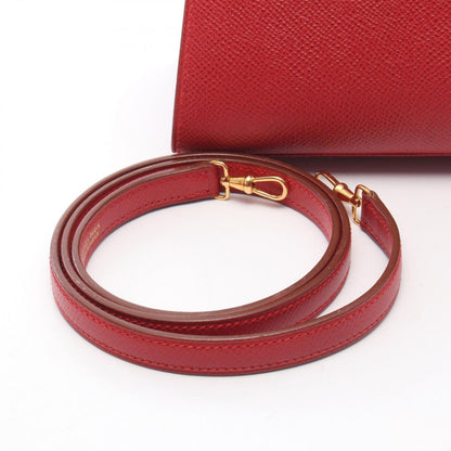 Hermes Handbag Mini Sellier 2-Way Rouge Vif Leather Mini Kelly — view 6