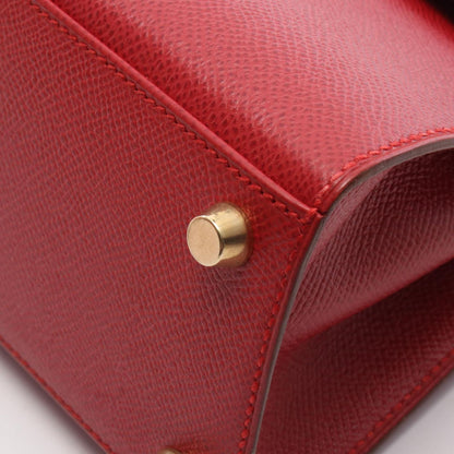 Hermes Handbag Mini Sellier 2-Way Rouge Vif Leather Mini Kelly — view 8