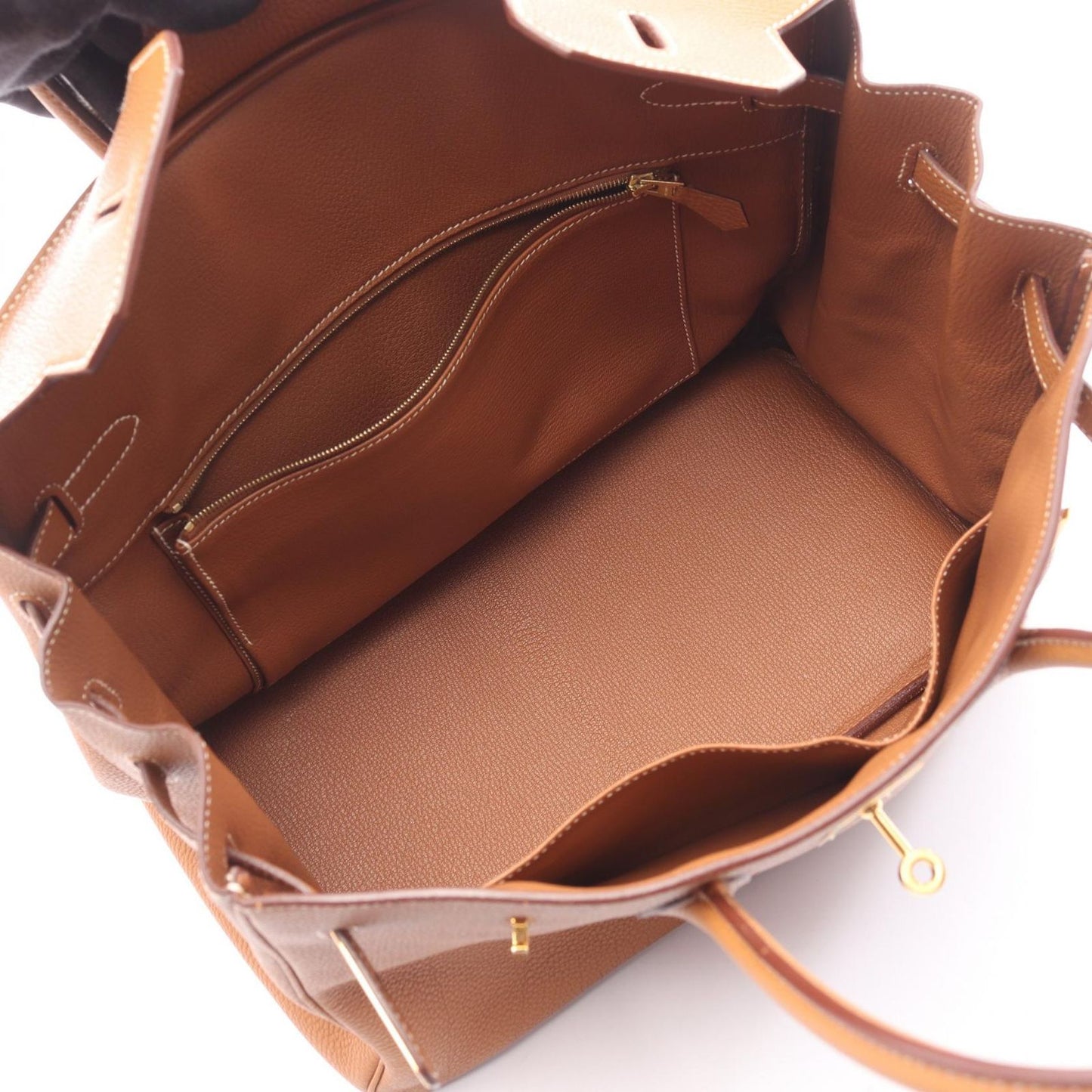 Hermes Handbag Birkin 35 Gold Leather — view 3