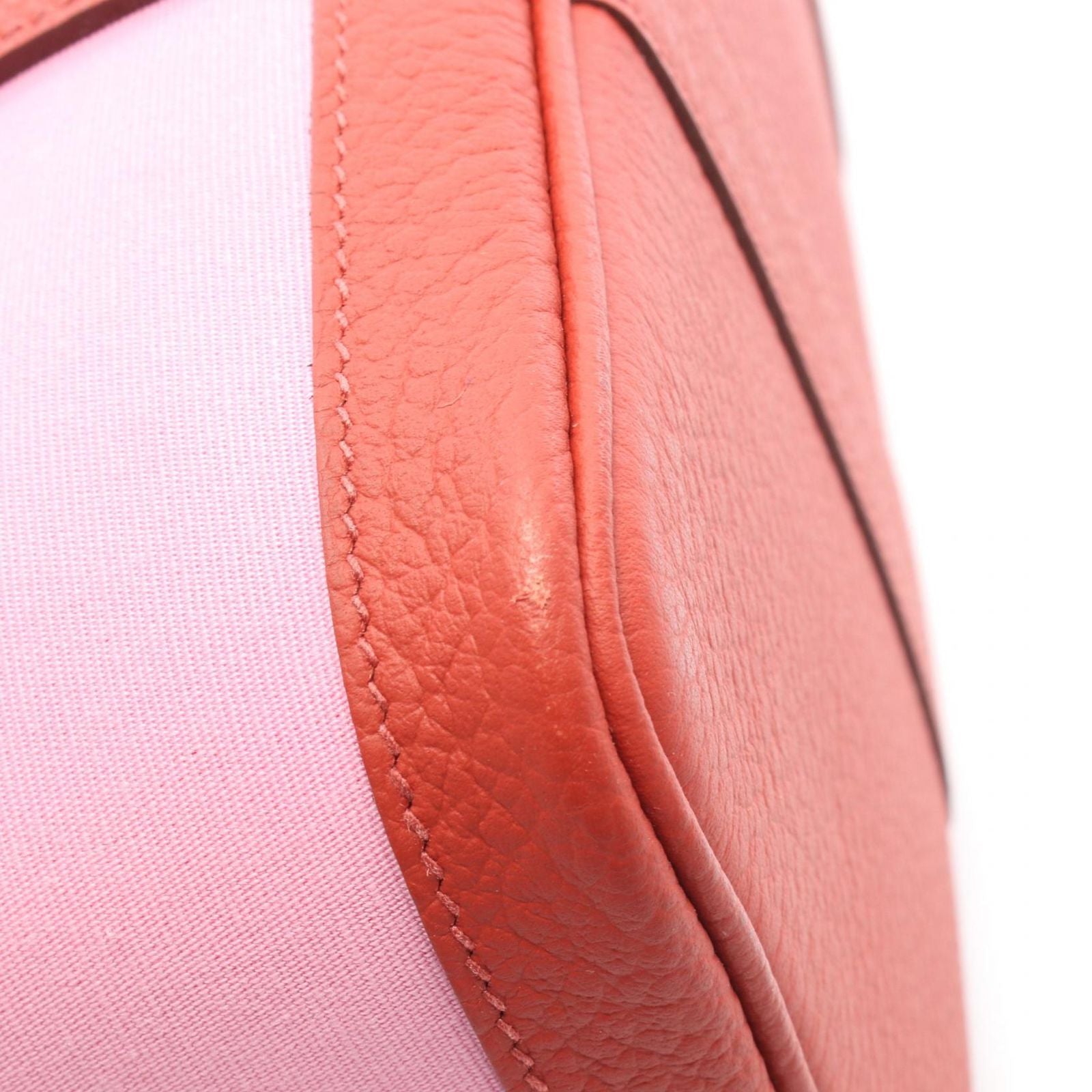 Hermes Tote Garden Party TPM Pink Rouge Ducese Canvas Leather — view 7