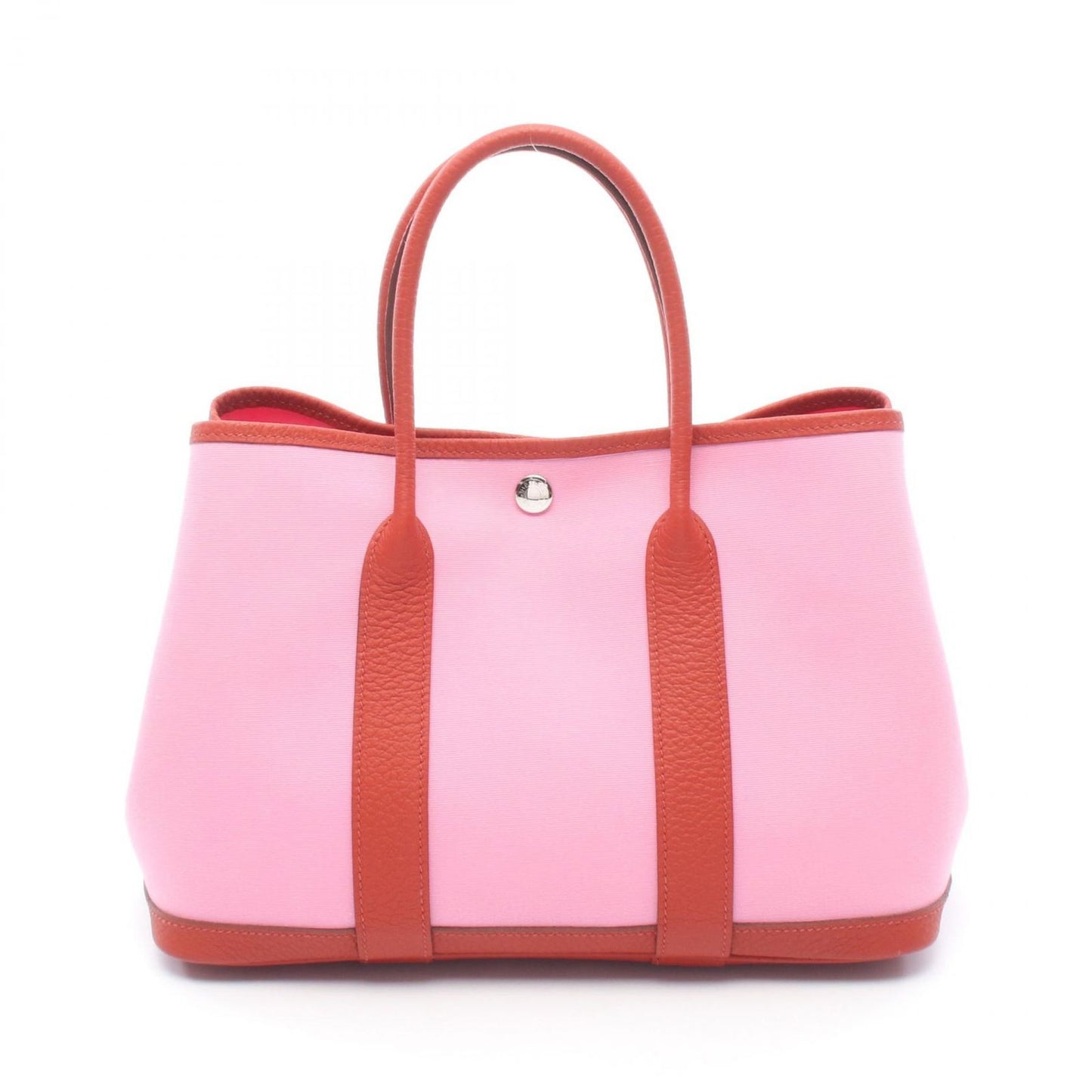 Hermes Tote Garden Party TPM Pink Rouge Ducese Canvas Leather