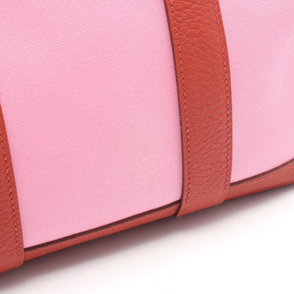 Hermes Tote Garden Party TPM Pink Rouge Ducese Canvas Leather — view 6