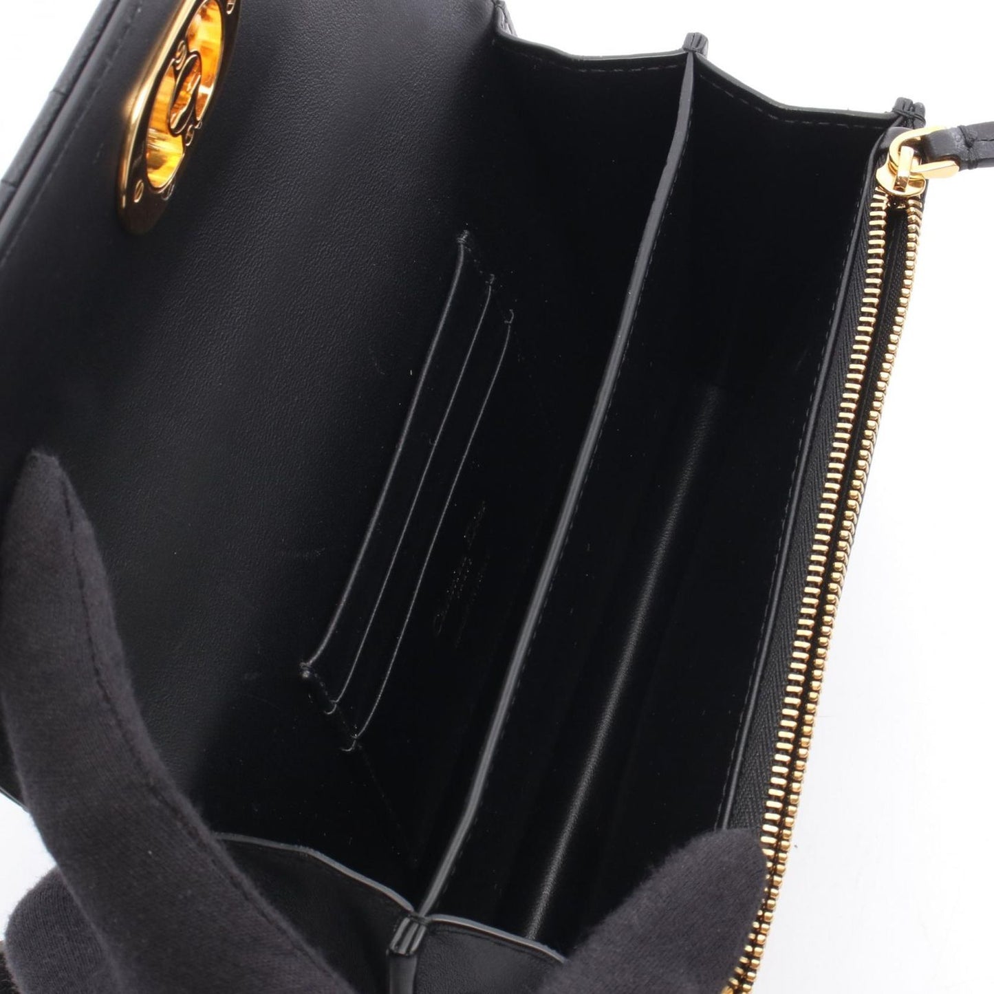 Dior Shoulder Bag Miss Caro Black Leather — view 3