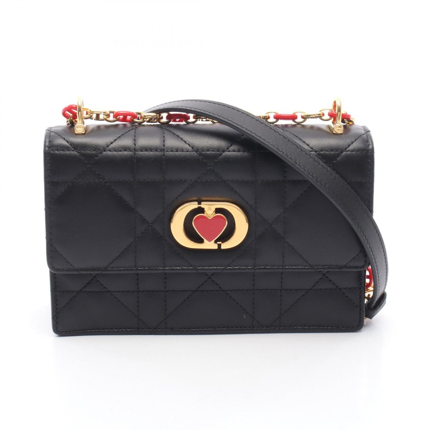 Dior Shoulder Bag Miss Caro Black Leather