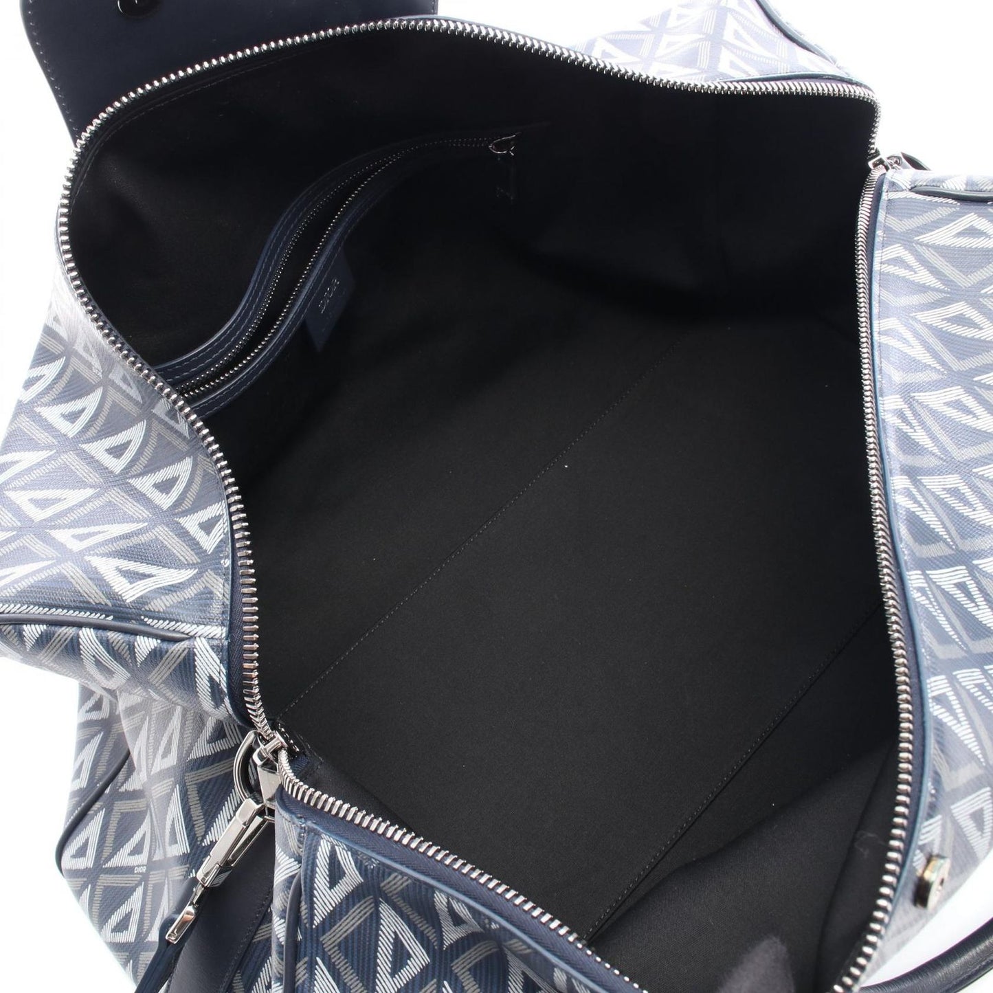Dior Boston Bag Rango 50 CD Diamond 2-Way Navy Canvas Leather — view 3