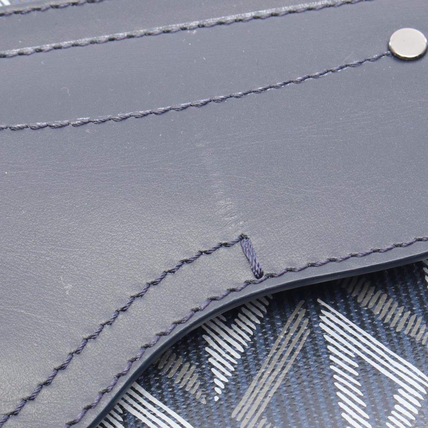 Dior Boston Bag Rango 50 CD Diamond 2-Way Navy Canvas Leather — view 5