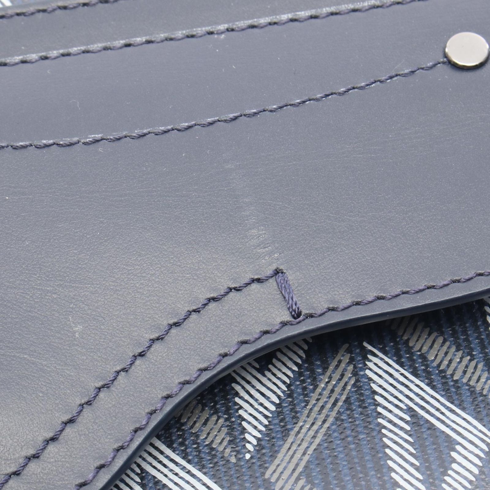 Dior Boston Bag Rango 50 CD Diamond 2-Way Navy Canvas Leather — view 5
