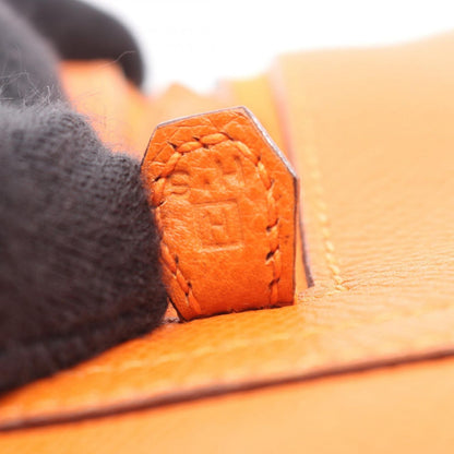 Hermes Handbag Mini Plume 20 Orange Leather Calf — view 5