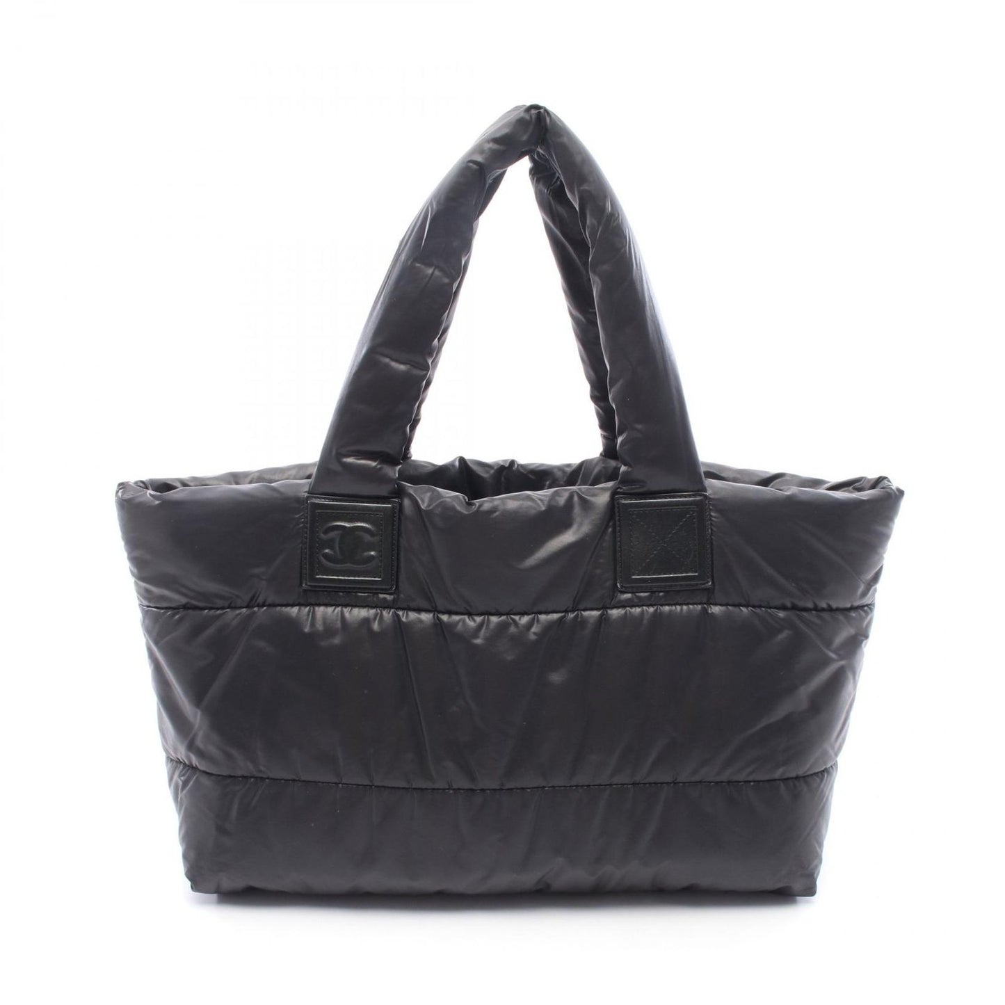 Chanel Tote Coco Cocoon MM Reversible Black Nylon Leather