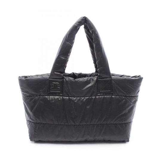 Chanel Tote Coco Cocoon MM Reversible Black Nylon Leather