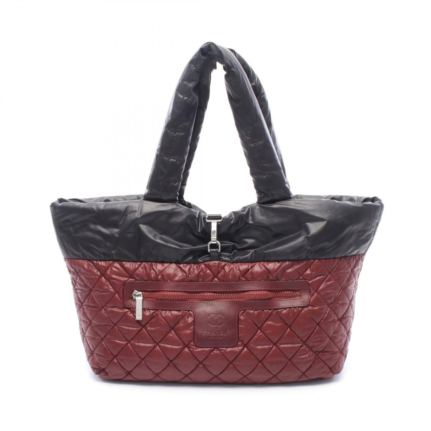 Chanel Tote Coco Cocoon MM Reversible Black Nylon Leather — view 6