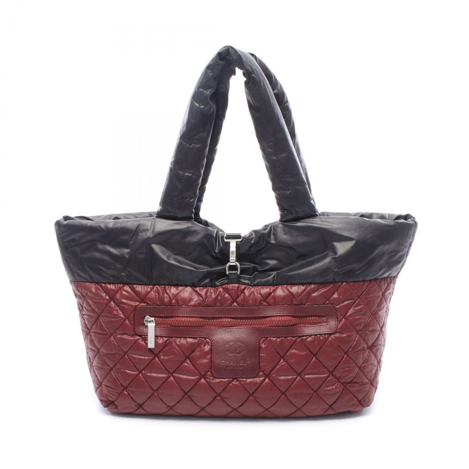 Chanel Tote Coco Cocoon MM Reversible Black Nylon Leather — view 6