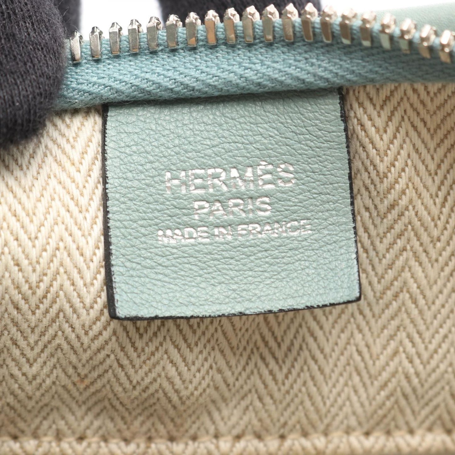 Hermes Shoulder Bag Masai Cut 32 Blue Green Leather Calf Aqua — view 4