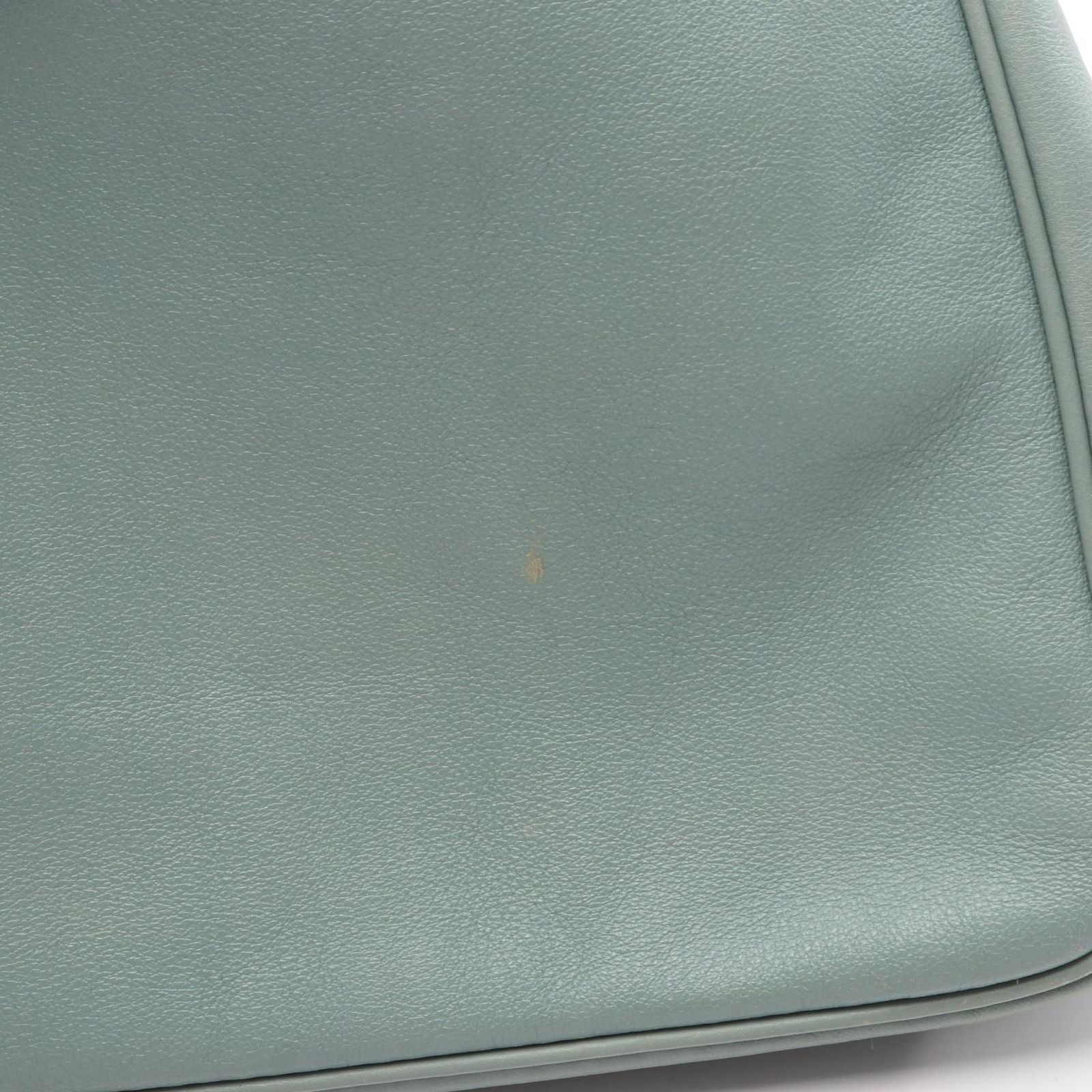 Hermes Shoulder Bag Masai Cut 32 Blue Green Leather Calf Aqua — view 9