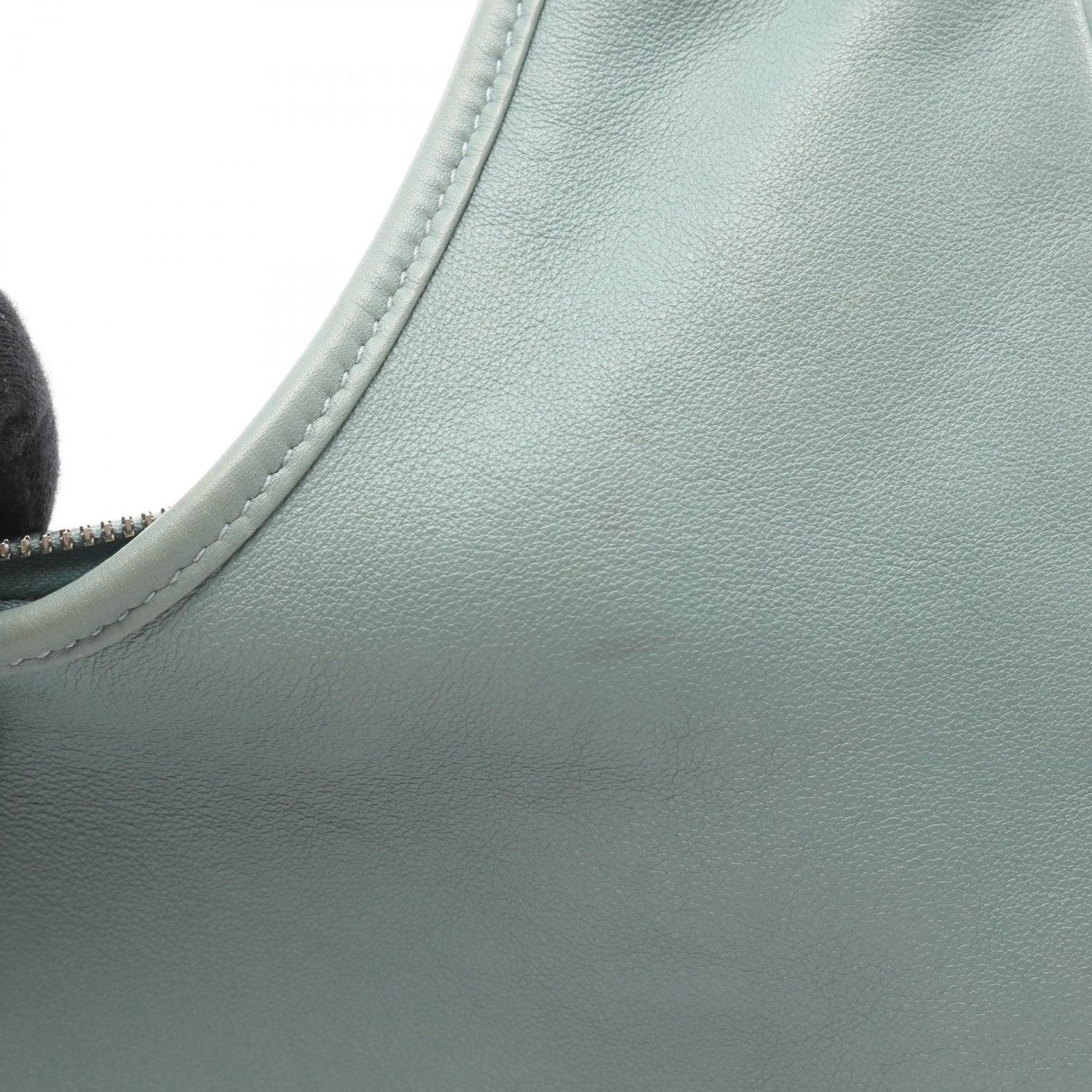 Hermes Shoulder Bag Masai Cut 32 Blue Green Leather Calf Aqua — view 8