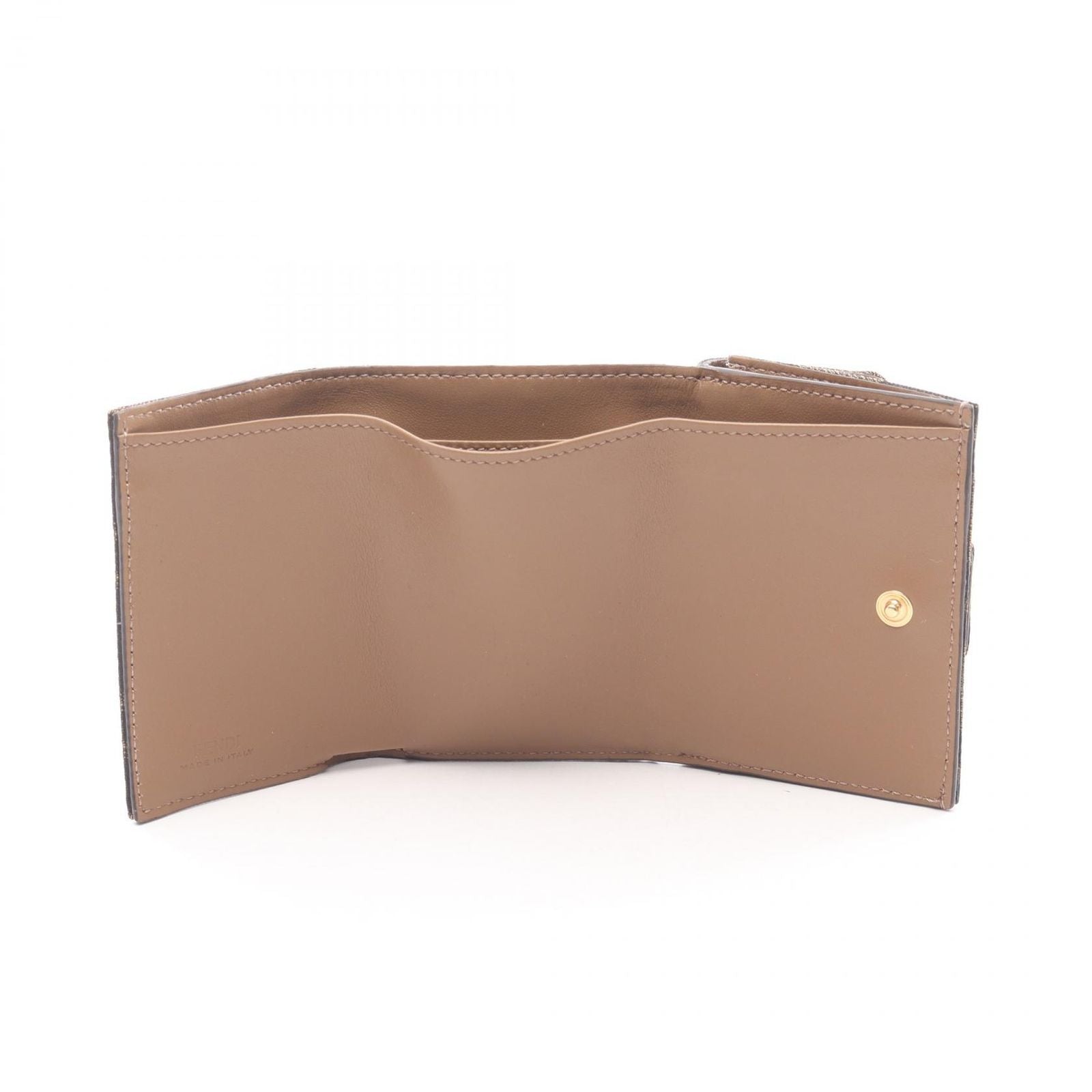 Fendi Trifold Wallet Baguette Zucca Brown Canvas — view 3