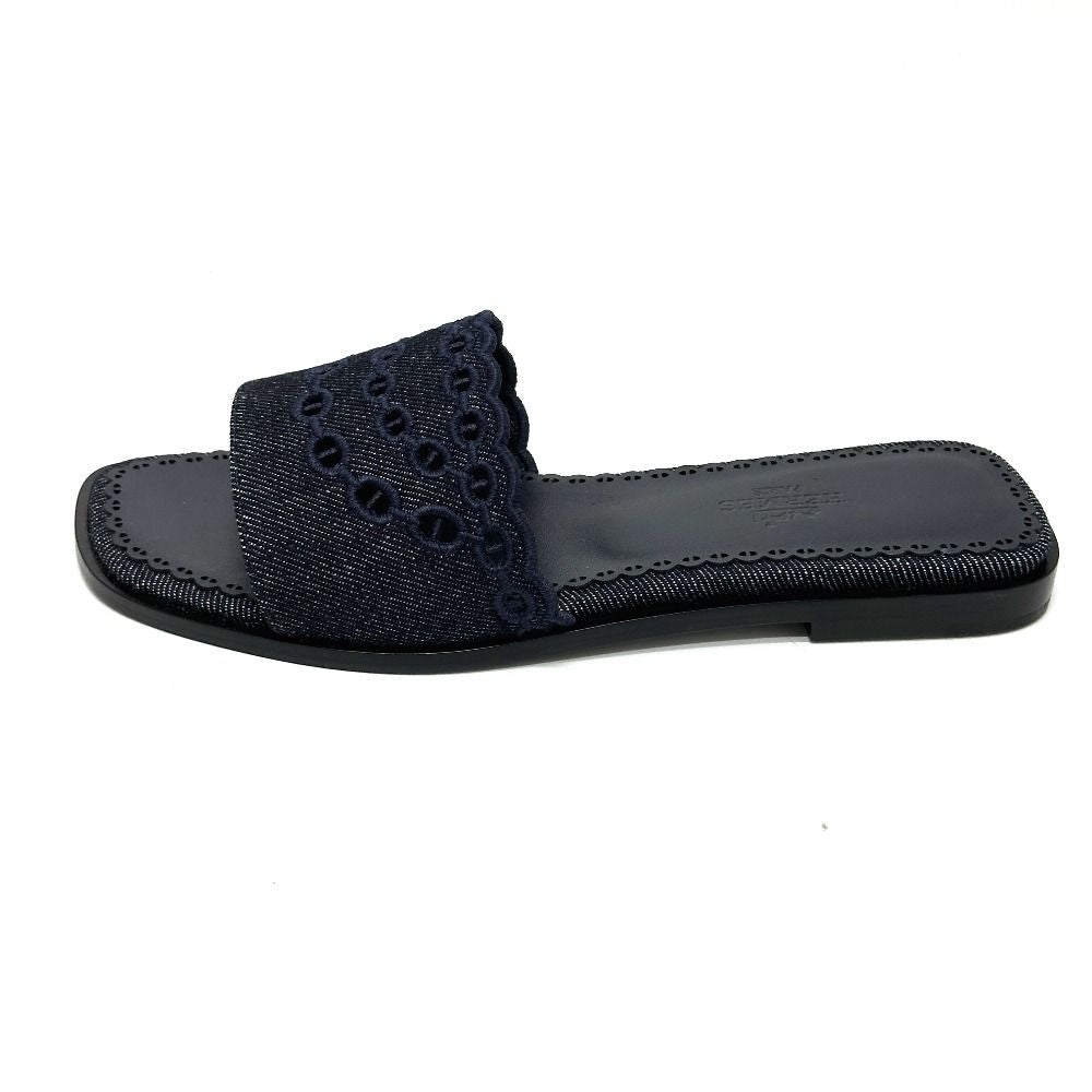 Hermes Sandals Gael Chaine D'ancre Denim Blue — view 4