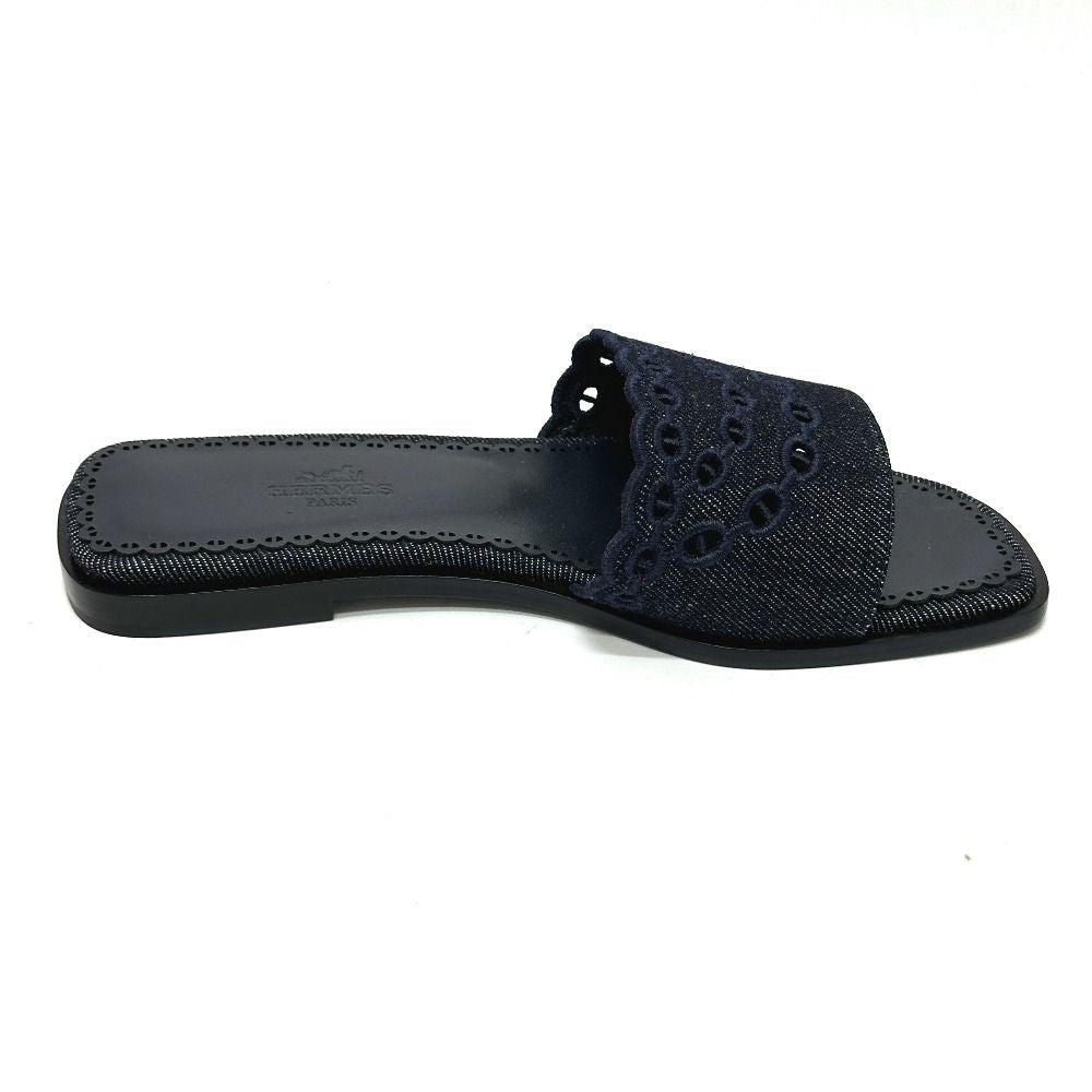 Hermes Sandals Gael Chaine D'ancre Denim Blue — view 5