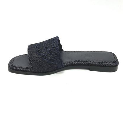 Hermes Sandals Gael Chaine D'ancre Denim Blue — view 2