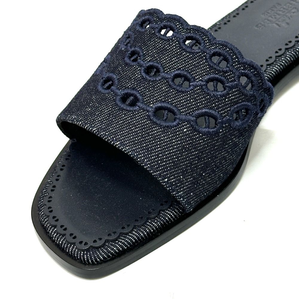 Hermes Sandals Gael Chaine D'ancre Denim Blue — view 7