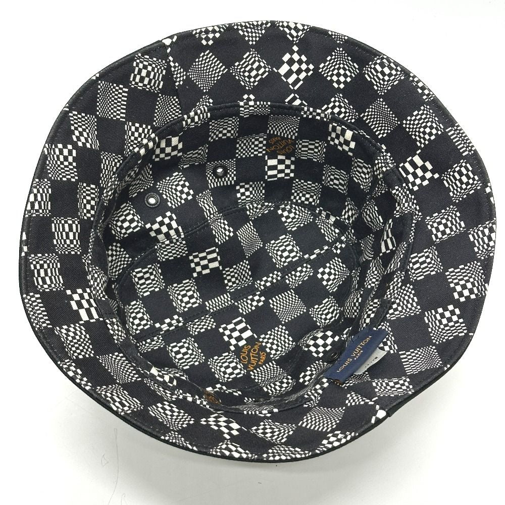 Louis Vuitton Hat Bonnet Disted Damier Cotton Black — view 5