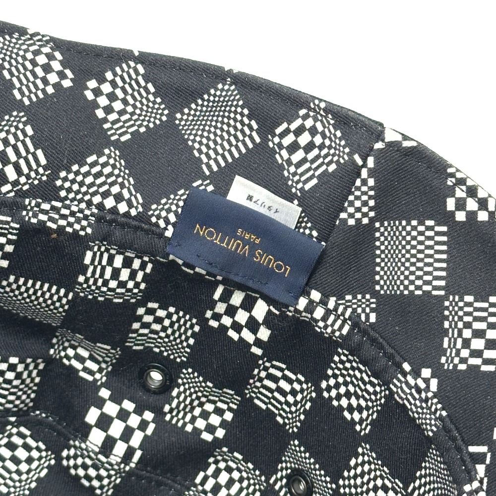 Louis Vuitton Hat Bonnet Disted Damier Cotton Black — view 6