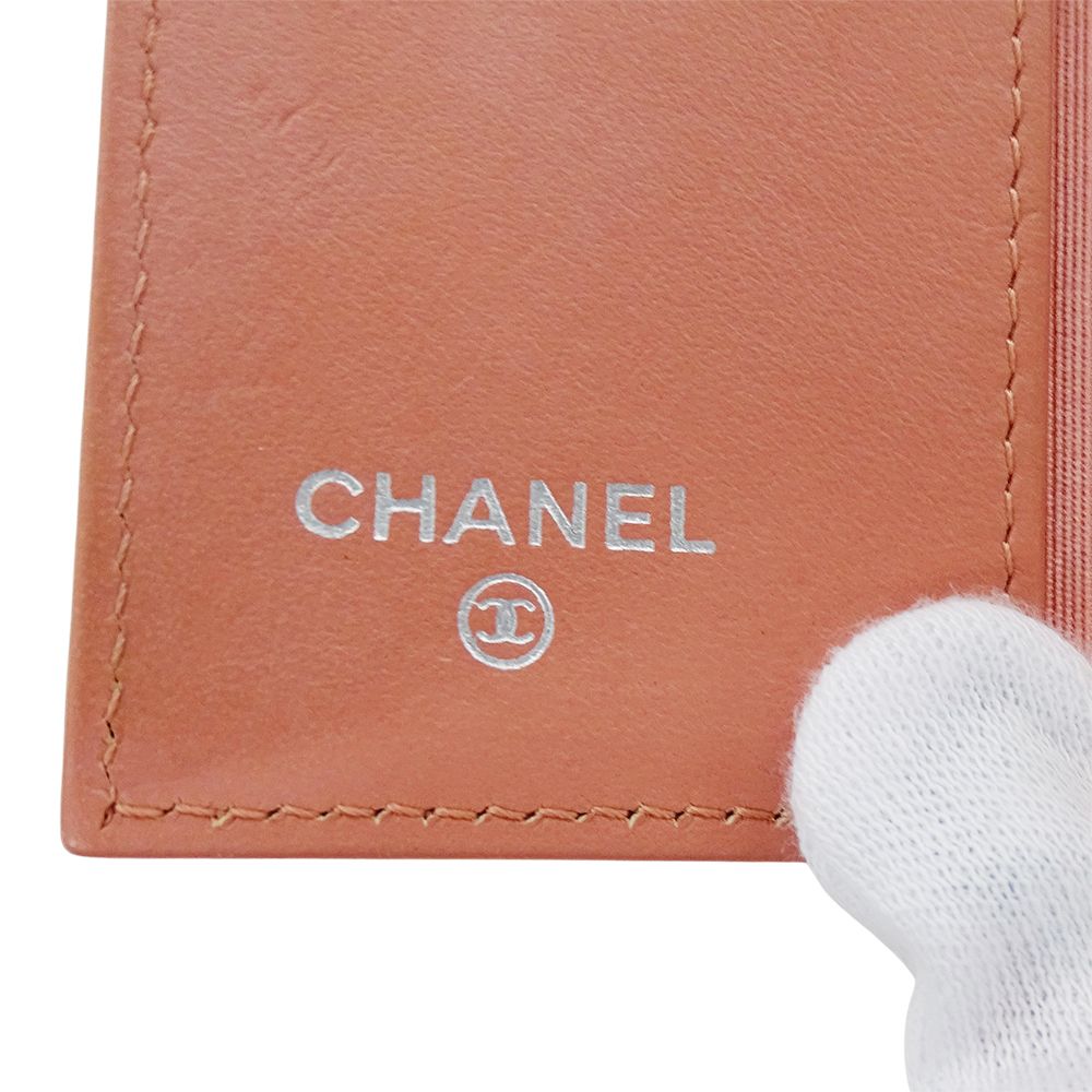 Chanel Key Case Caviar Leather 4 Rows Salmon Pink Silver CC Logo Key Holder — view 5