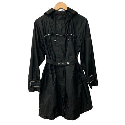 Moncler Coat Prasin Black Long Sleeve Studs Autumn Spring