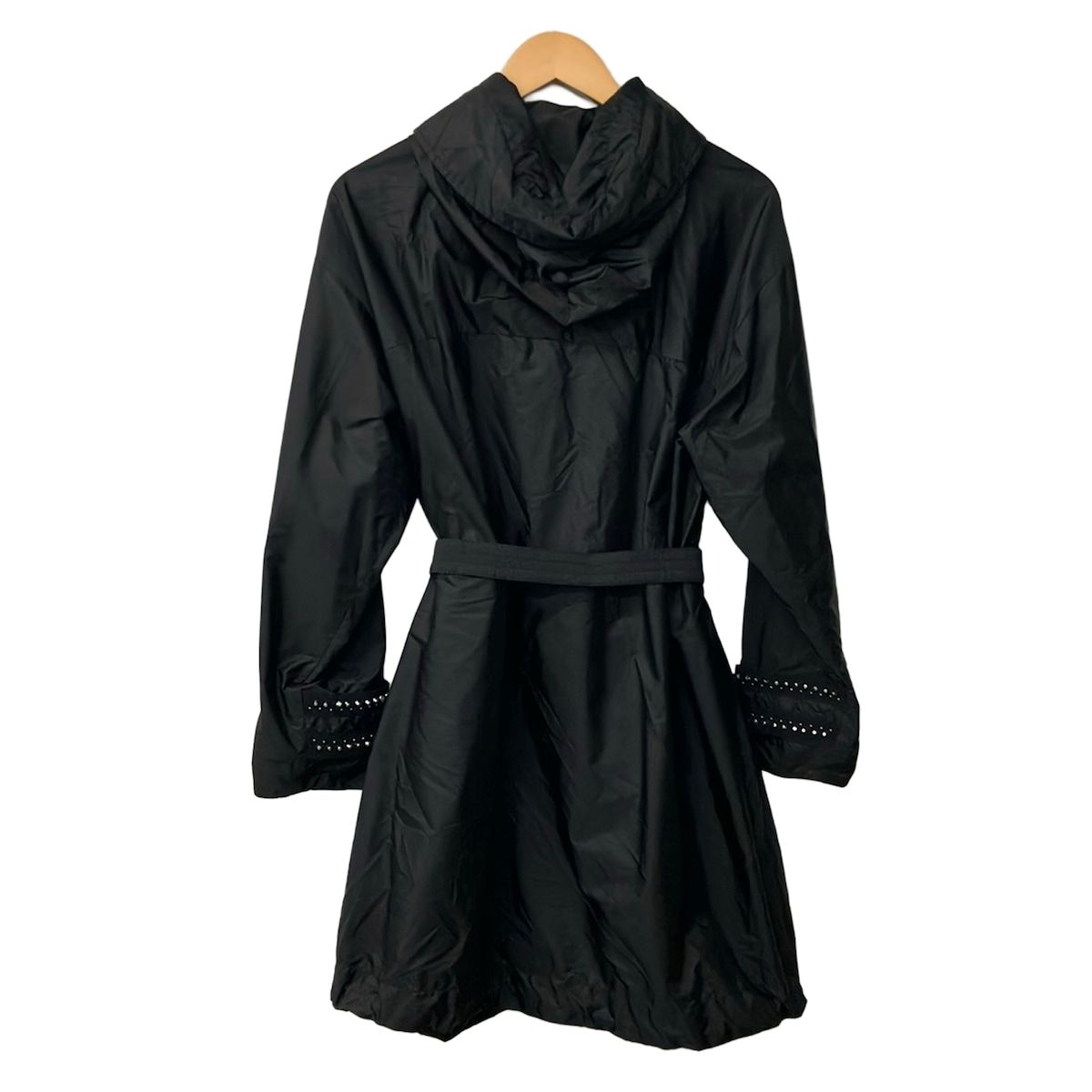 Moncler Coat Prasin Black Long Sleeve Studs Autumn Spring — view 2