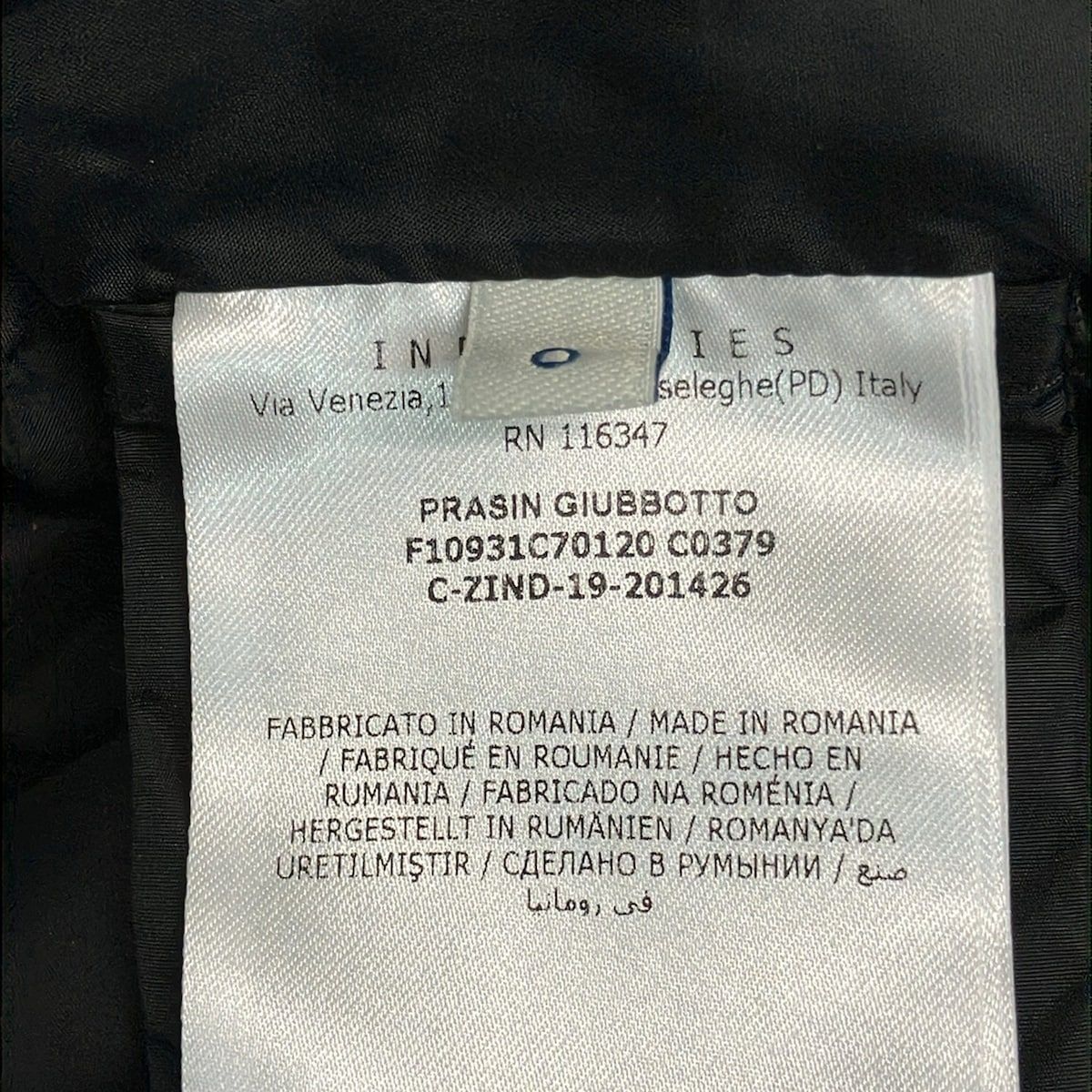 Moncler Coat Prasin Black Long Sleeve Studs Autumn Spring — view 4