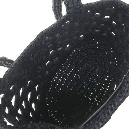 Prada Raffia Tote Black — view 2