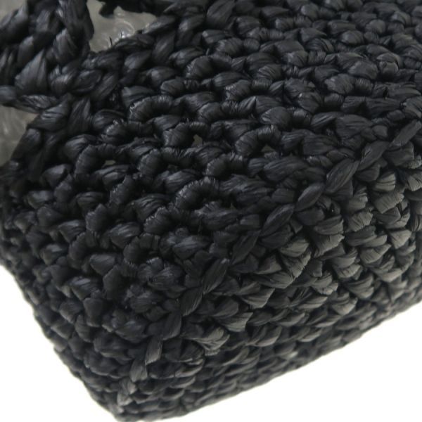 Prada Raffia Tote Black — view 6